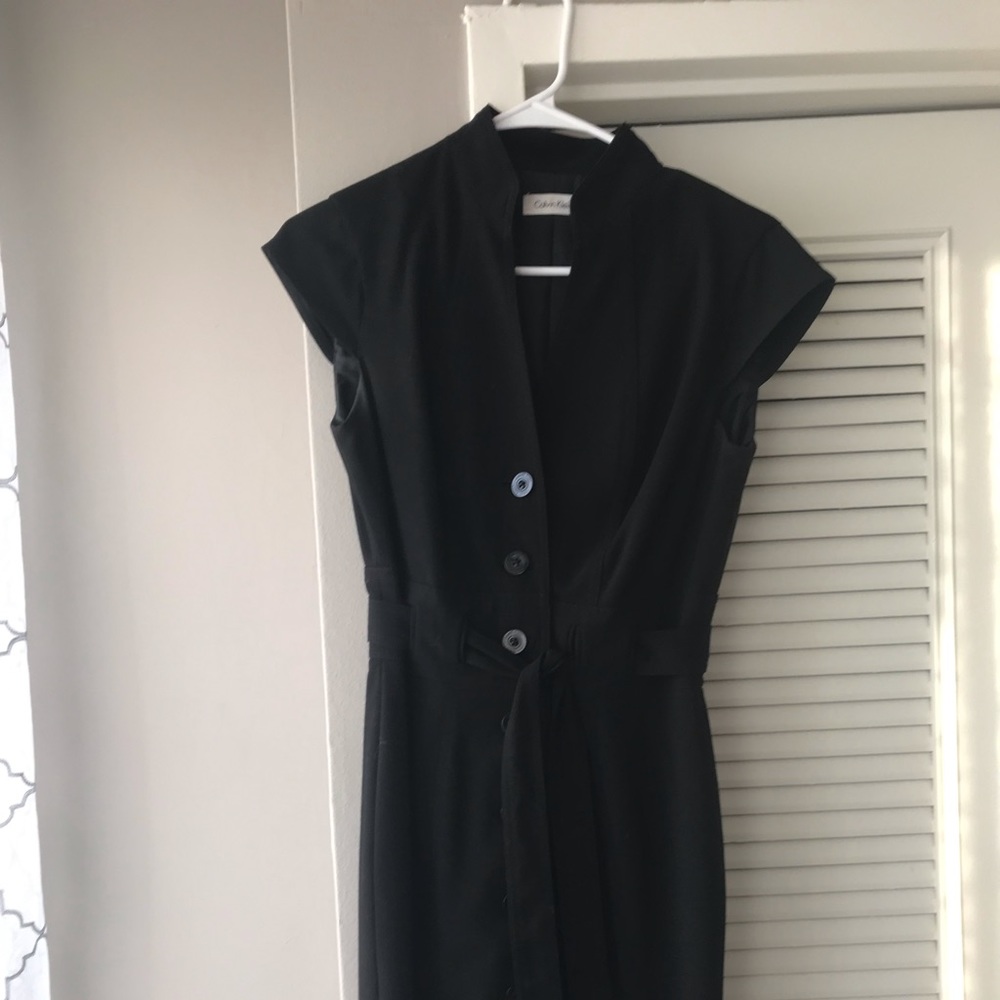 Black knee length dress